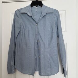 Chic Striped Blue Women's Blouse